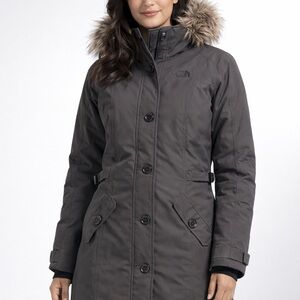 The North Face Women’s Arctic Parka Long Winter Coat Faux Fur Hood